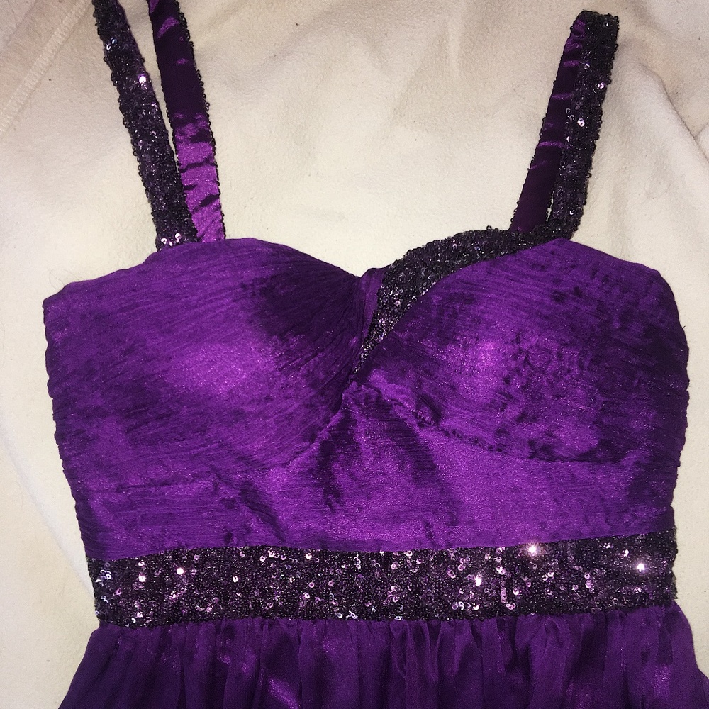 | NEW 💖 | • purple sequin party dress • - Picture 4 of 5
